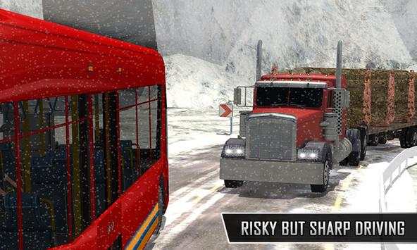 Snowy Bus Drive screenshot 6