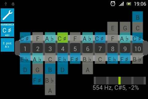 Harmonica tuner screenshot 2