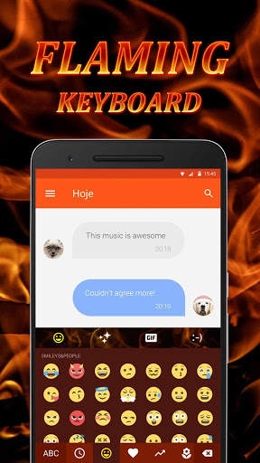 Flaming Fire Keyboard Theme & Emoji Keyboard🔥 screenshot 1
