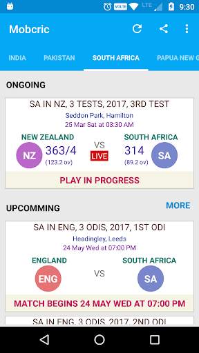 Mobcric - Cricket ODI 2017 screenshot 1