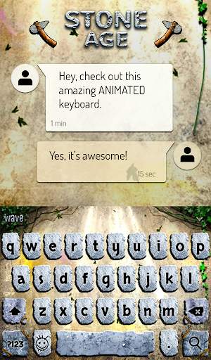Stone Age Animated Keyboard   Live Wallpaper screenshot 3