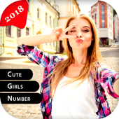Cute Girls Phone Number أيقونة