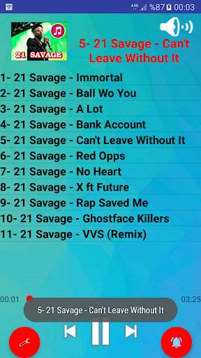21 Savage Best Songs Ringtone - Listen Offline. screenshot 3