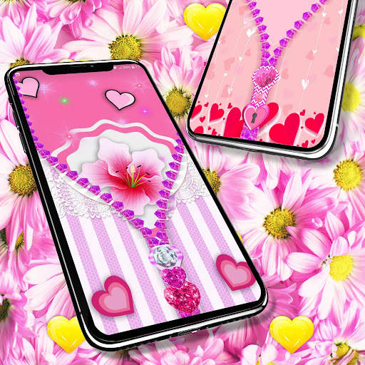 Pink lock screen screenshot 3