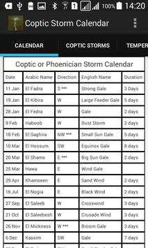 Coptic Storm Calendar screenshot 2