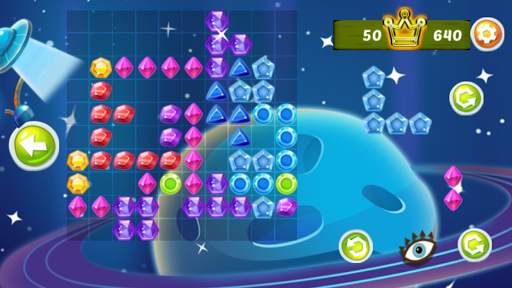 Король Блок головоломки - НЛО  Jewels Block Puzzle скриншот 5