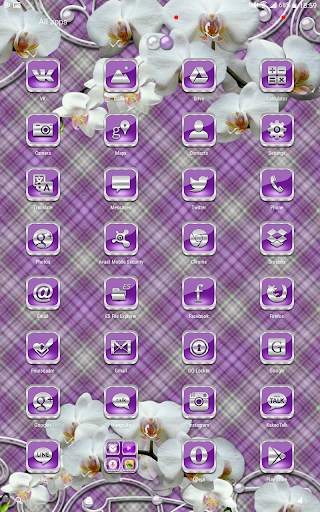 White Orchids Go Launcher theme screenshot 11