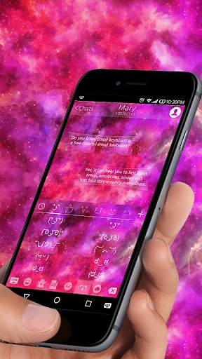 Pink Galaxy -KK Emoji Keyboard screenshot 4