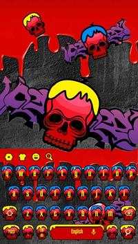 Street Graffiti Skeleton Keyboard Theme screenshot 5
