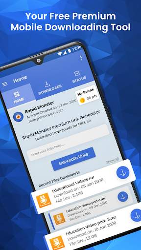 RapidMonster - Free Premium Link Generator screenshot 1