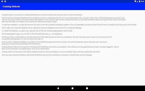 Creating Website screenshot 9