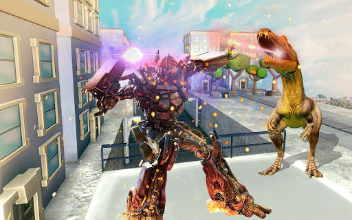 Red Robots Ranger Dino Shoot 21- Dinosaur lite 21 screenshot 4