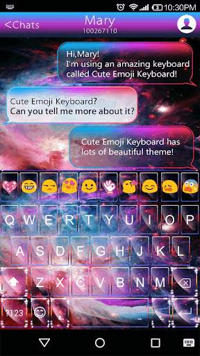 Color Galaxy Emoji Keyboard screenshot 1