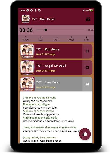 TXT Song's Offline plus Lyrics screenshot 2