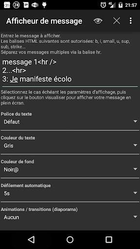 Afficheur de messages screenshot 1