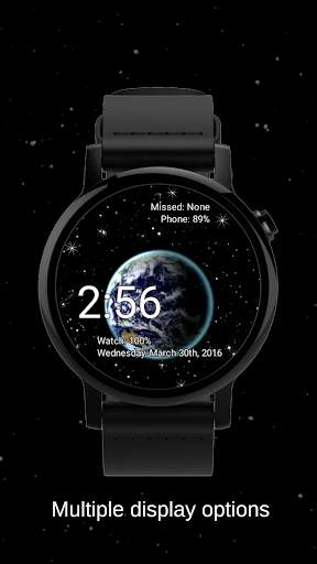 Watch Face Live Earth Wallpaper-Wear OS Smartwatch screenshot 2