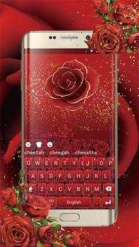 Giltter Red rose keyboard 1 تصوير الشاشة