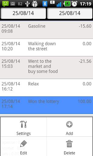 Expenses screenshot 2