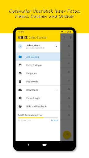 WEB.DE Online-Speicher screenshot 3