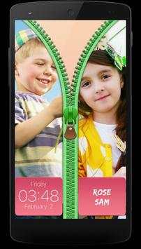 Couple Photo Zipper Lock Screen screenshot 3