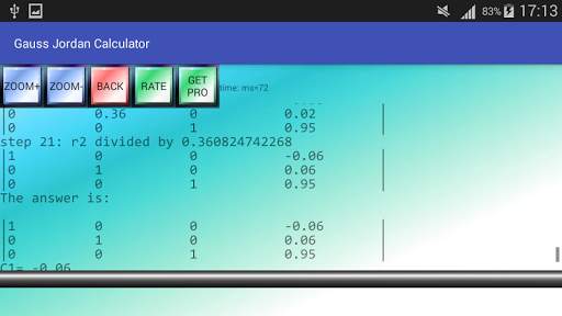 Gauss Jordan Calculator 9 تصوير الشاشة