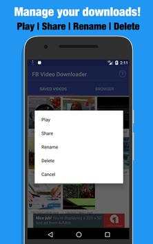 Video downloader for Facebook - easy and free screenshot 4