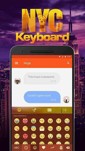 NYC Emoji Keyboard Theme screenshot 2