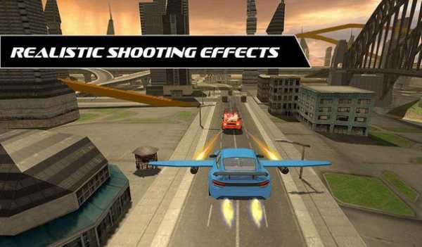 Flying Car Racing Shooting War screenshot 9