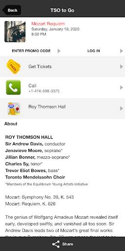 Toronto Symphony Orchestra 4 تصوير الشاشة