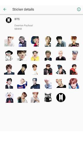 BTS Kpop Stickers WAStickerApps screenshot 2