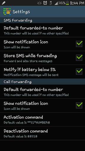Remote Call/SMS Forward (Lite) screenshot 6