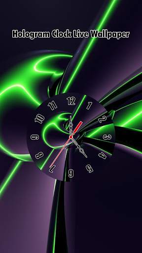 Hologram Clock Live Wallpaper - Analog Clock screenshot 4