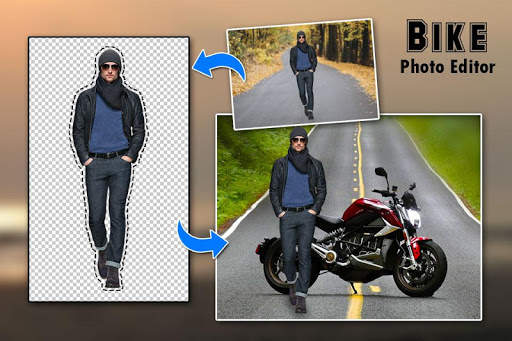 Bike Photo Frame : Cut Paste Editor screenshot 1