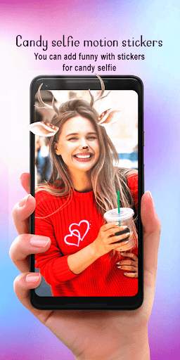 Candy selfie motion stickers screenshot 4