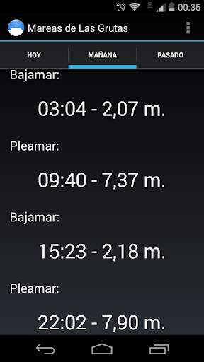 Tabla de Mareas - Las Grutas screenshot 2