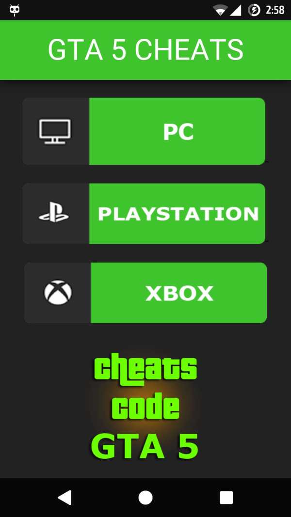 Cheat Codes for GTA 5 screenshot 1