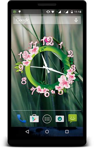 Flower Clock Live Wallpaper screenshot 2