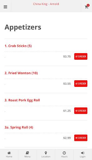 China King Arnold Online Ordering screenshot 2