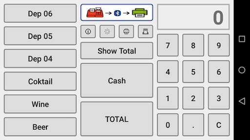 Cash register with BT printer screenshot 1