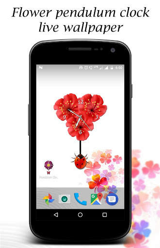 Flower pendulum clock live wallpaper screenshot 2