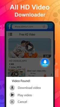Video downloader - HD video download,save from net screenshot 2