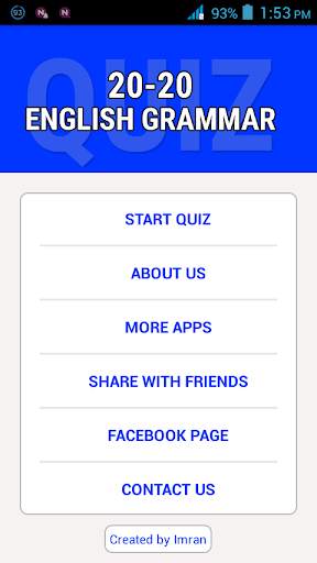 English Grammar Quiz screenshot 1