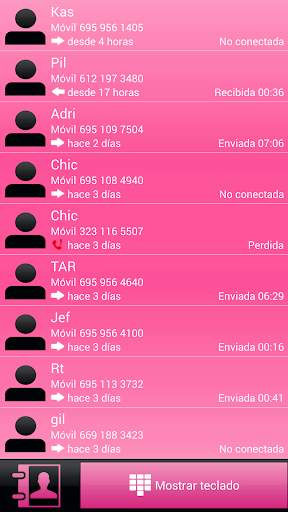 THEME FOR EXDIALER PINK GLASS screenshot 5