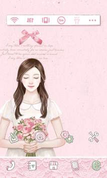 sweetgirl dodol launcher theme screenshot 5