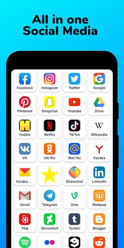 All social media and social networks in one app screenshot 1