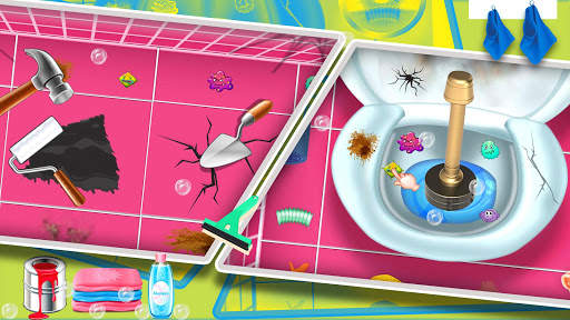Elsa Home Cleaning Games– Garage Dust Clean Up- screenshot 1