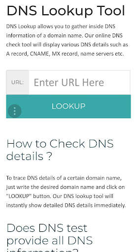 DNS Record Lookup 2 تصوير الشاشة