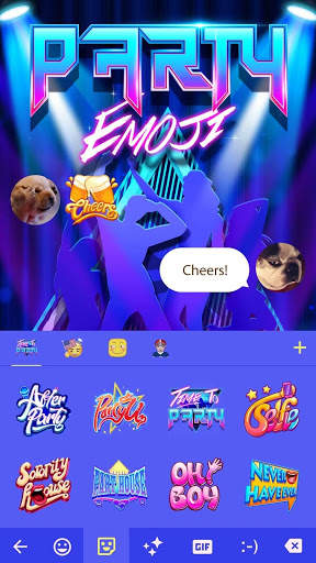 Party Emoji Keyboard Sticker स्क्रीनशॉट 1