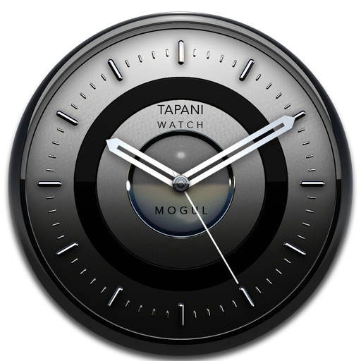 MOGUL Designer Clock Widget white black icon