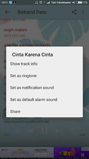 Lagu Betrand Peto Offline screenshot 4